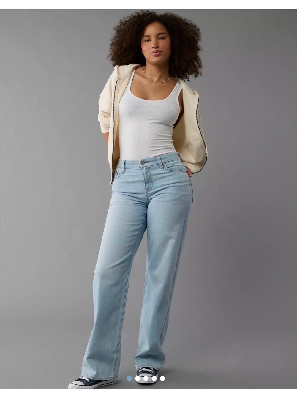 NWT! AE CURVY Light Blue High-Rise Straight Leg Women’s Jeans